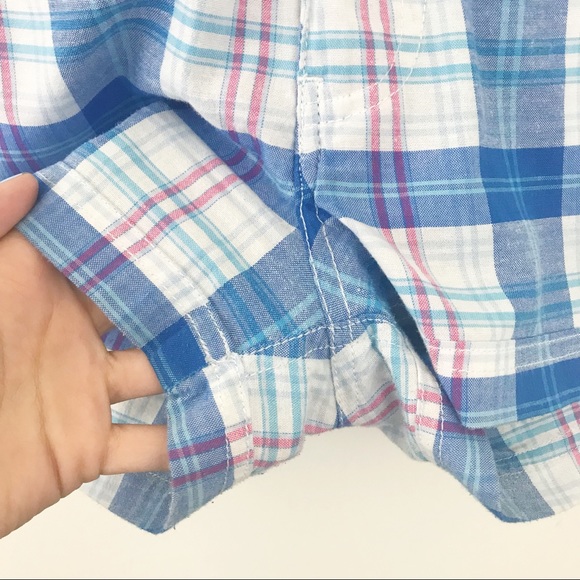  Coogi Plaid High Waist Corset Button Shorts D11 - Picture 4 of 8